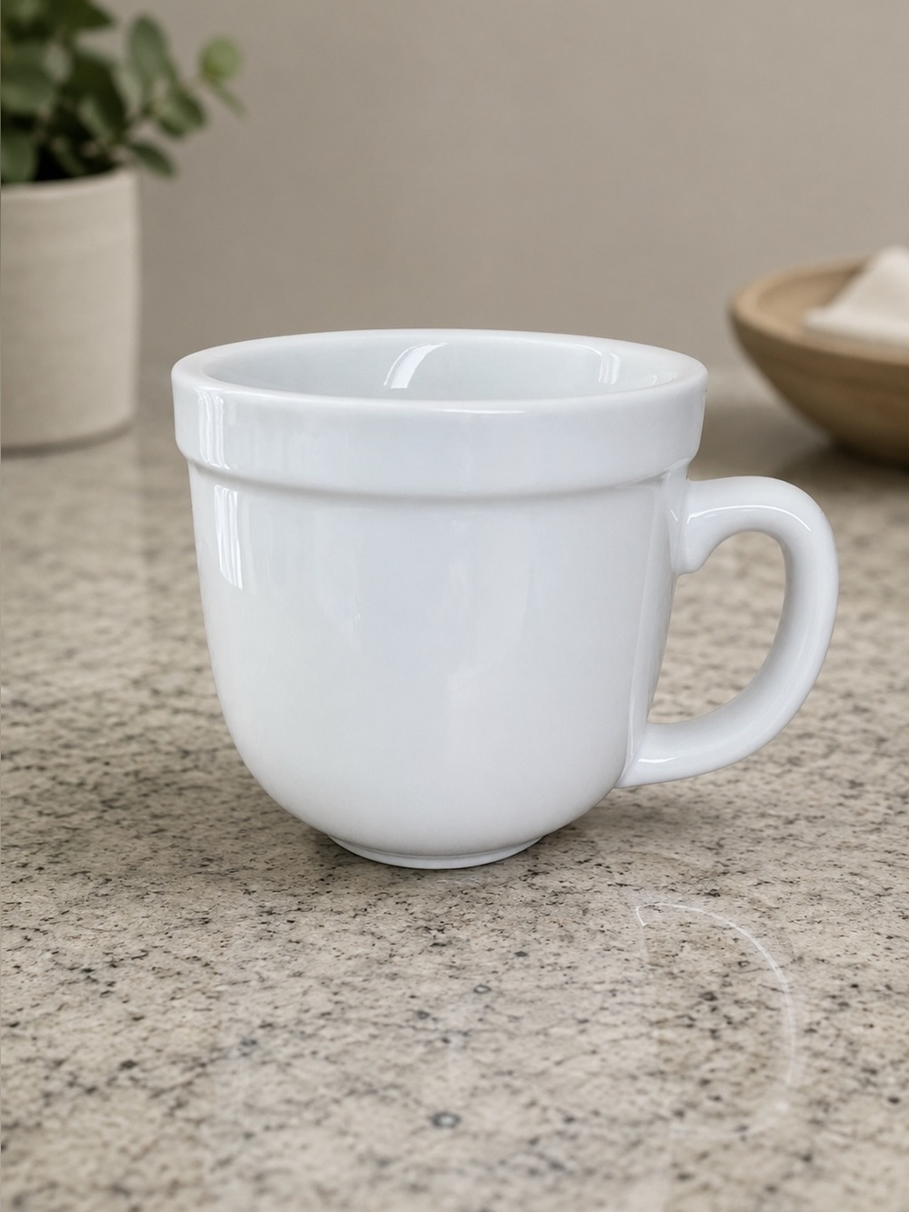 Pottery Barn Suppertime White Stoneware Mug Café Coffee Cup
